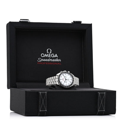 Stainless Steel 42mm Speedmaster Moonwatch Professional Chronograph Manual Winding Watch White 310.30.42.50.04.001