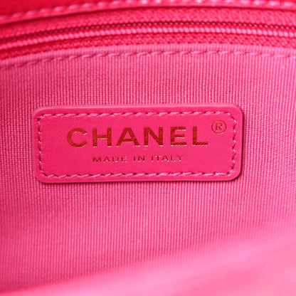 Caviar Quilted Small Twist Your Buttons Flap Fuchsia