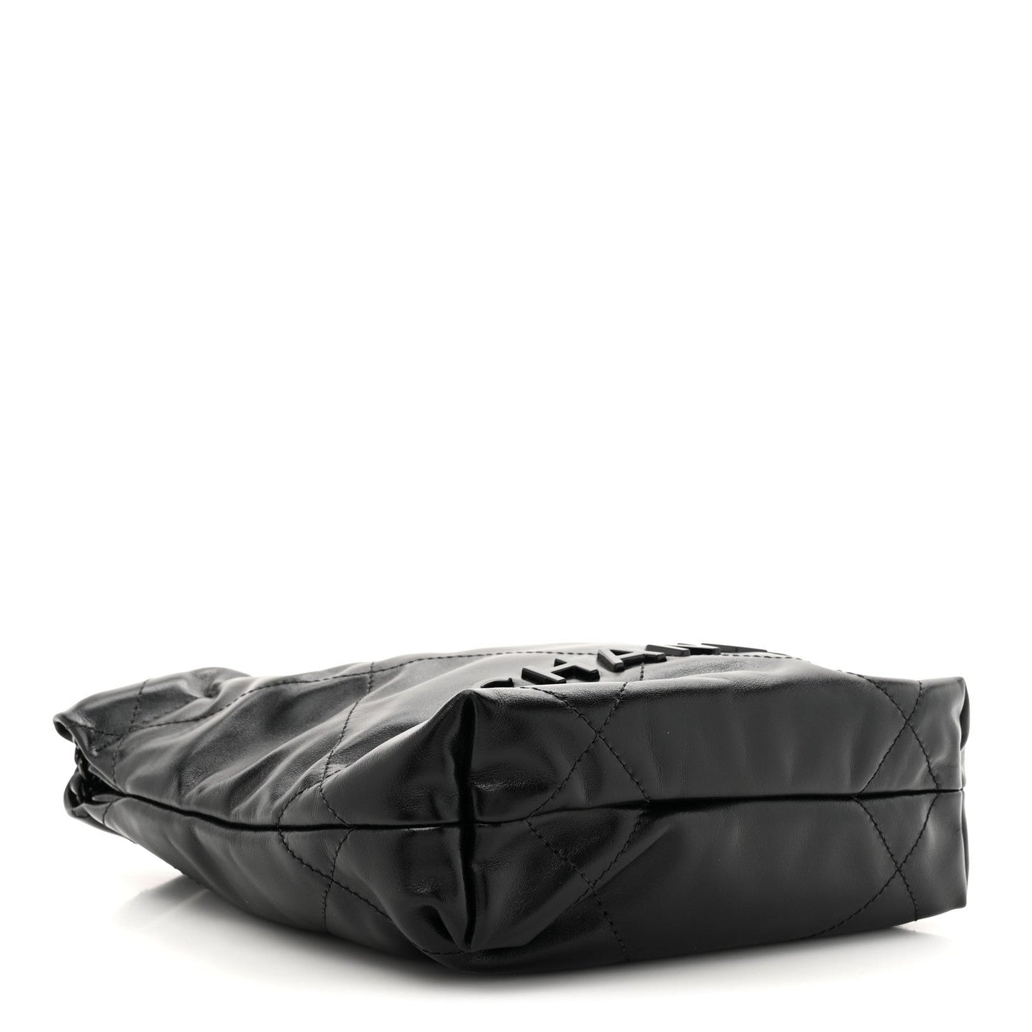 Shiny Calfskin Quilted Mini Chanel 22 So Black