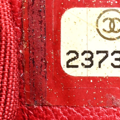 Lambskin Quilted CC Unchained Crossbody Red