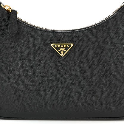 Saffiano Lux Re-Edition 2005 Shoulder Bag Black