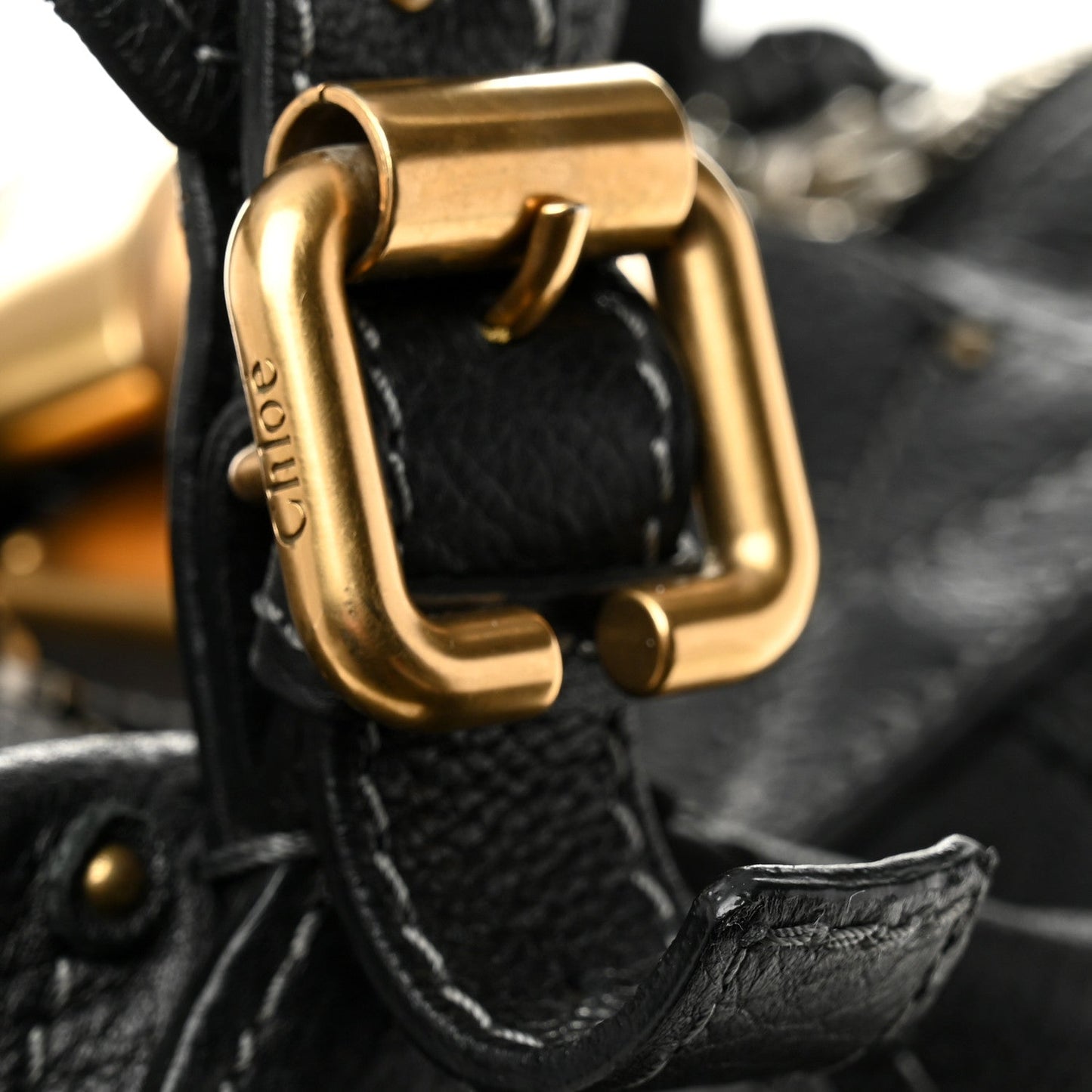 Calfskin Paddington Dome Satchel Black