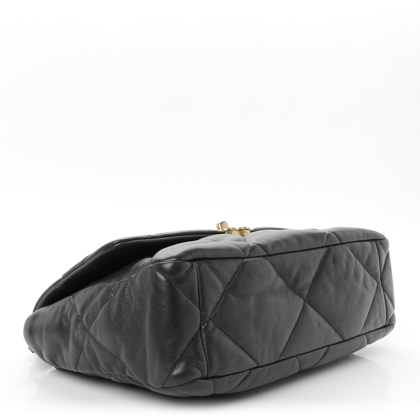 Lambskin Quilted Large Chanel 19 Flap Navy Blue