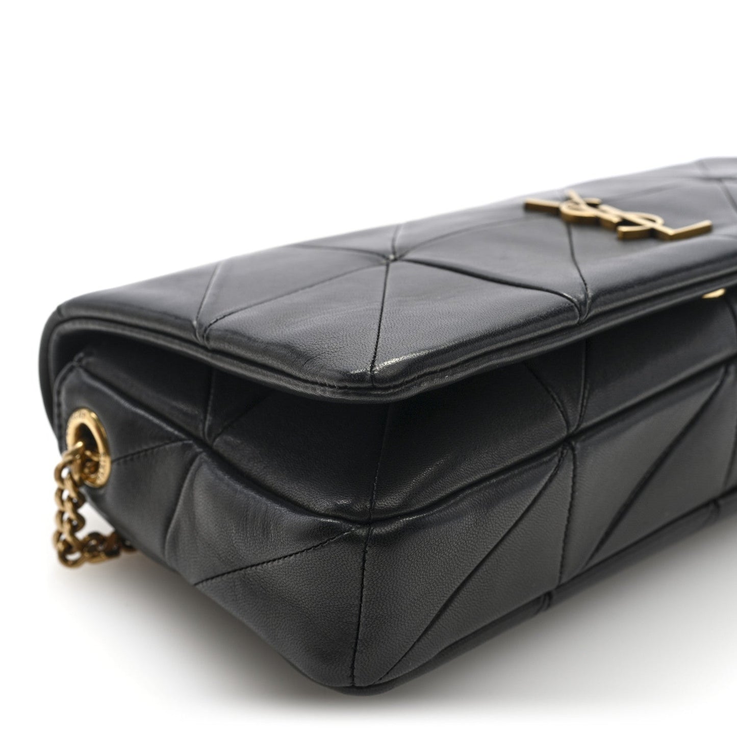 Lambskin Patchwork Monogram Medium Jamie Black
