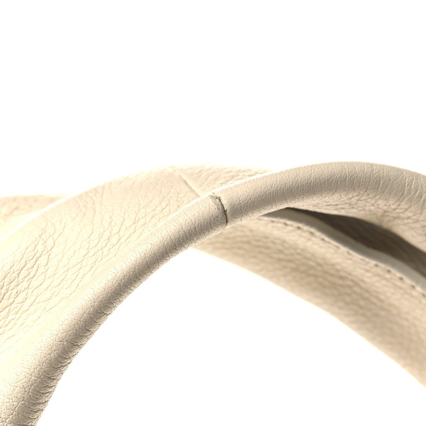Grained Calfskin Medium Everyday Shoulder Bag Ivory