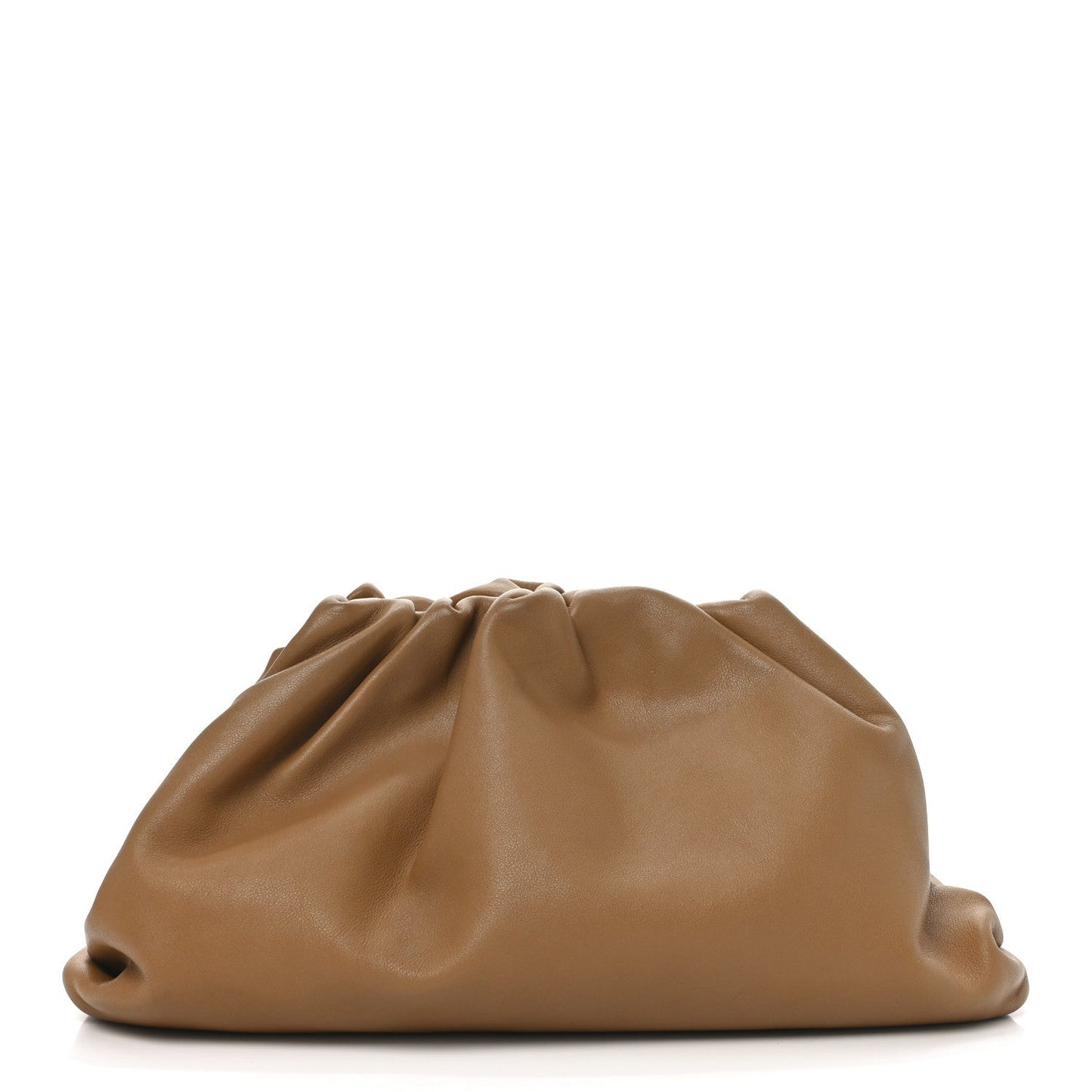 Smooth Butter Calf The Pouch Oversized Clutch Cammello