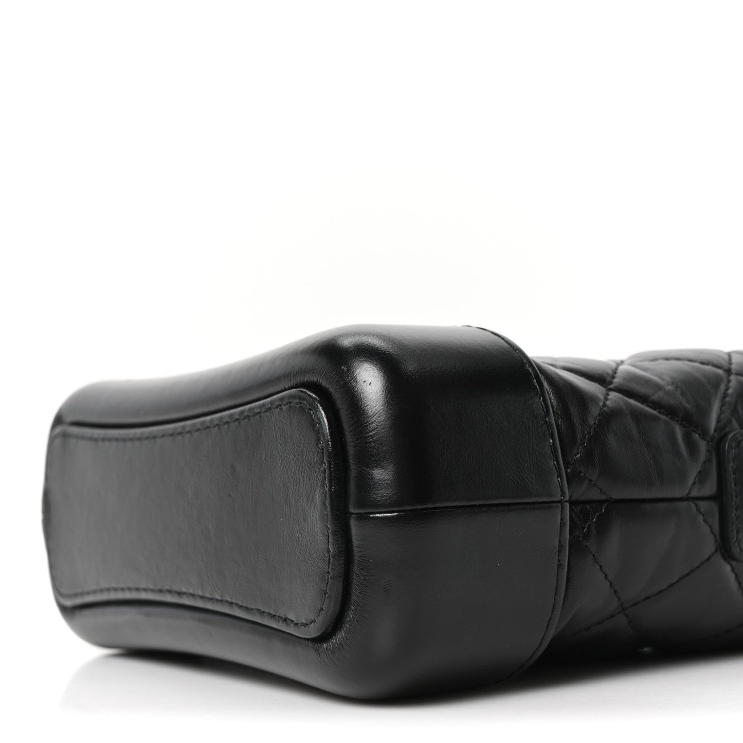 Aged Calfskin Quilted Small Gabrielle Hobo So Black