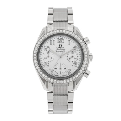 Stainless Steel Diamond Bezel Mother of Pearl 39mm Speedmaster Chronograph Automatic Watch 3535.70.00