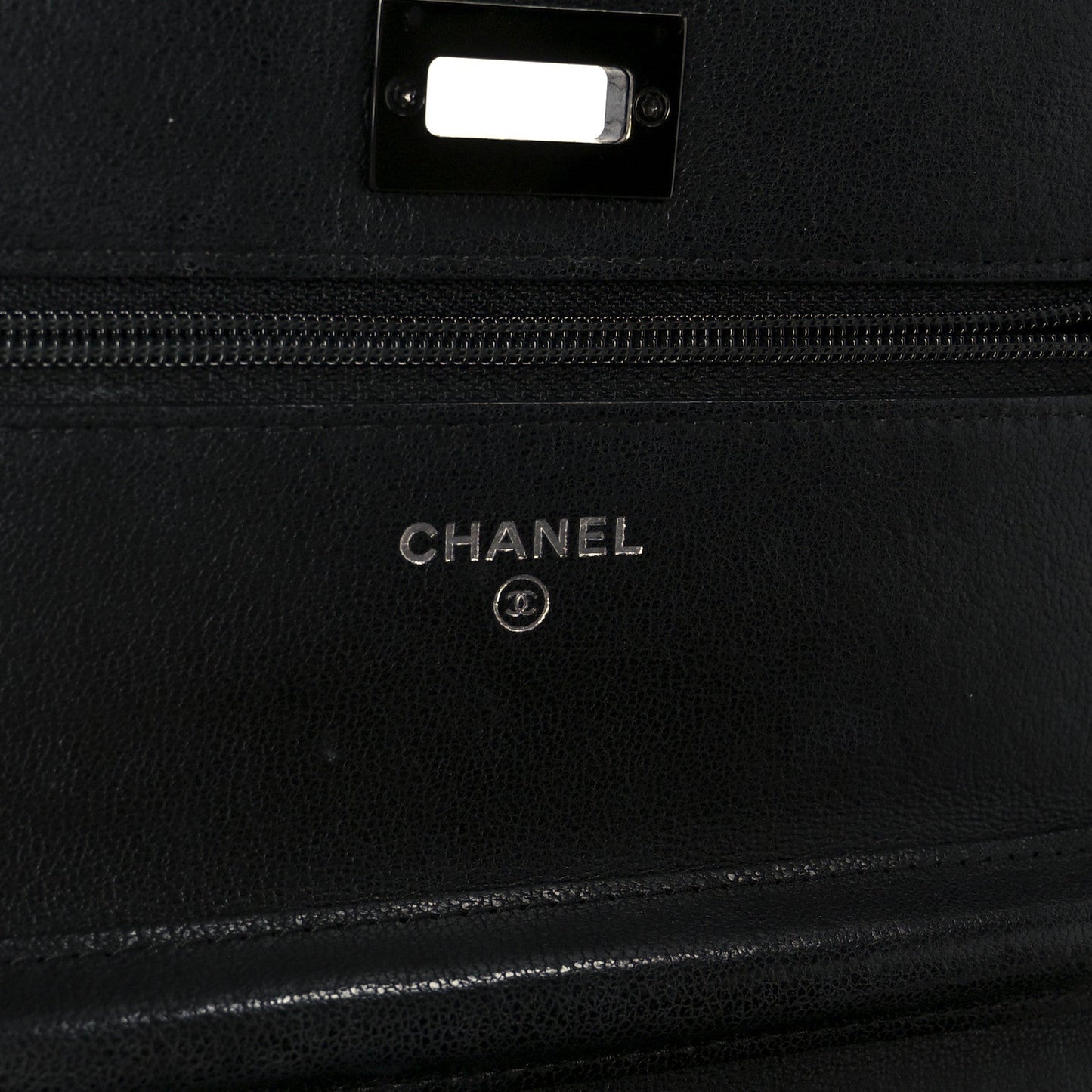 Sheepskin Chevron Reissue Wallet On Chain WOC So Black