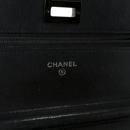 Sheepskin Chevron Reissue Wallet On Chain WOC So Black