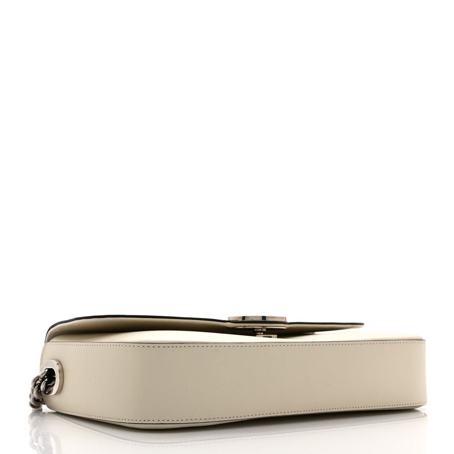 Senna Calfskin Petite GG Top Handle Shoulder Bag Mystic White