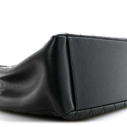 Caviar Quilted Grand Shopping Tote GST Black