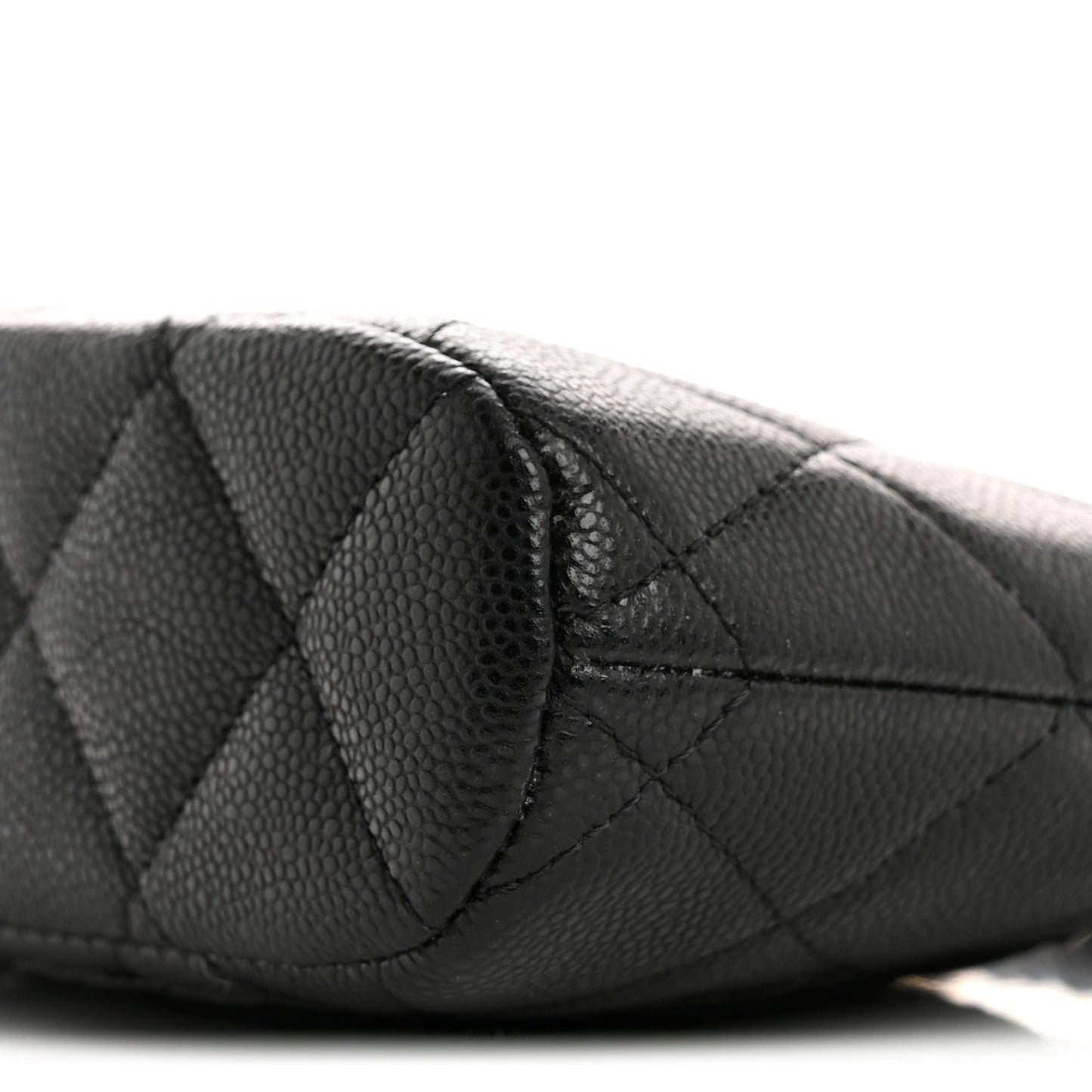 Caviar Quilted Classic Clutch With Chain Black
