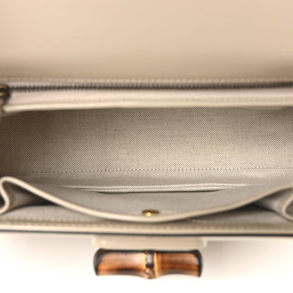 Boarded Dyana Lux Calfskin Web Medium Bamboo 1947 Top Handle Bag Oatmeal
