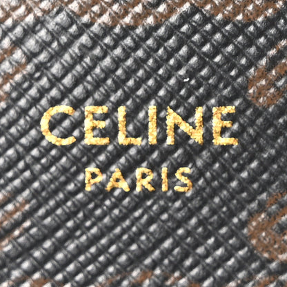 Triomphe Canvas Lambskin Wallet On Strap Tan