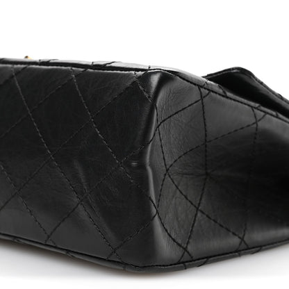 Aged Calfskin Quilted 2.55 Reissue 226 Flap Black