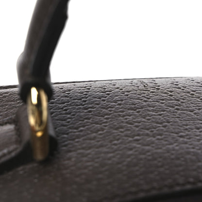 GG Supreme Monogram Textured Dollar Calfskin Mini Ophidia Top Handle Square Shoulder Bag Beige Ebony New Acero