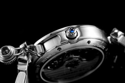 pasha 35mm automatic steel white dial diamond bezel