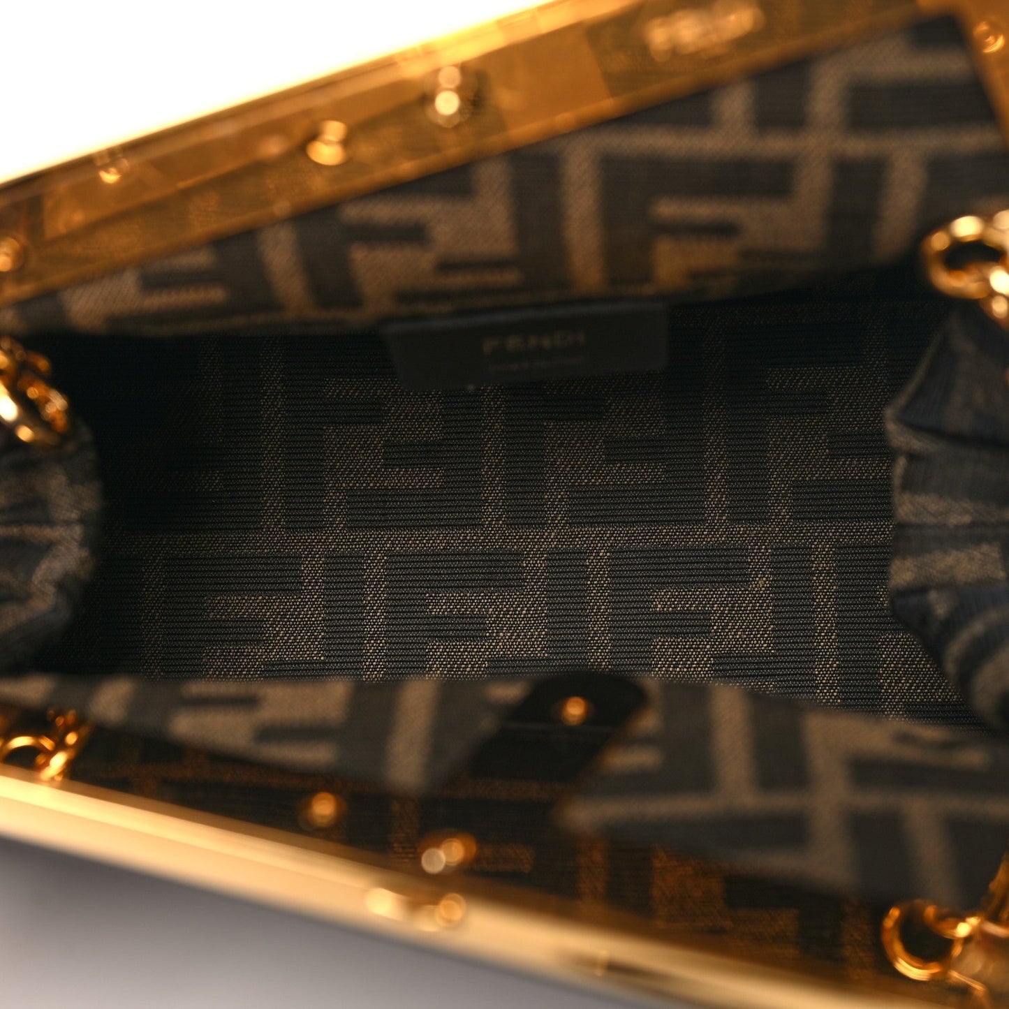 Shiny Nappa Small Fendi First Chocolate