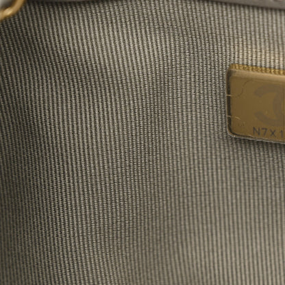 Suede Quilted Medium Chanel 25 Handbag Dark Grey