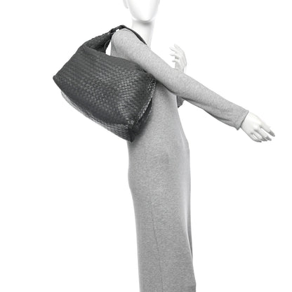 Nappa Intrecciato Sloane Hobo Ferro Gray