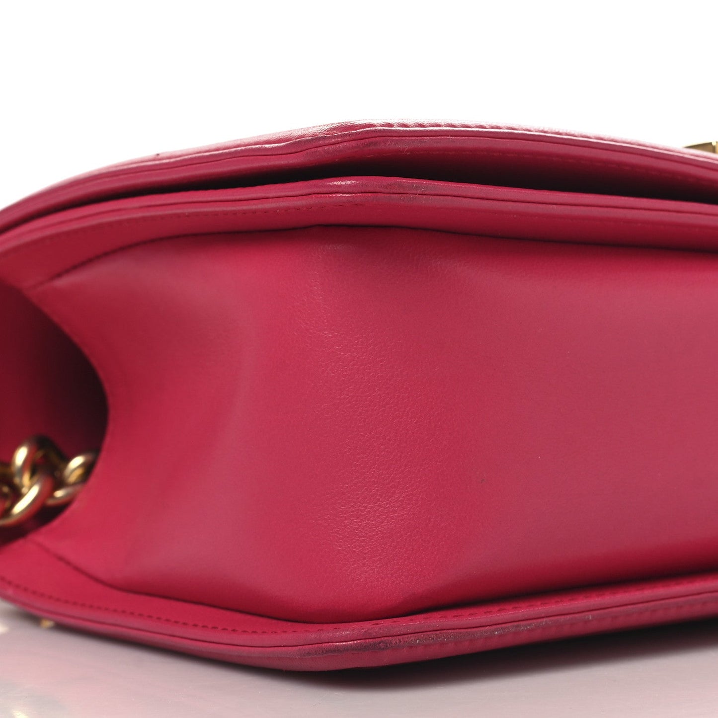 Lambskin Quilted Medium Boy Flap Fuchsia