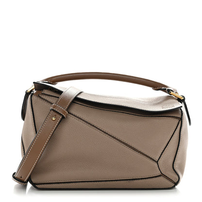 Grained Calfskin Small Puzzle Bag Sand Mink
