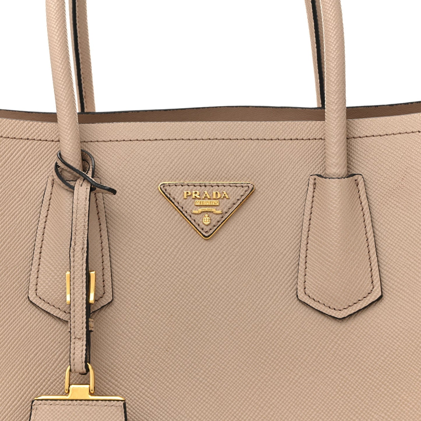 Saffiano Cuir Medium Double Bag Cipria