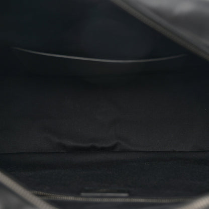 Calfskin Medium Miles Logo Bowler Duffel Bag Black