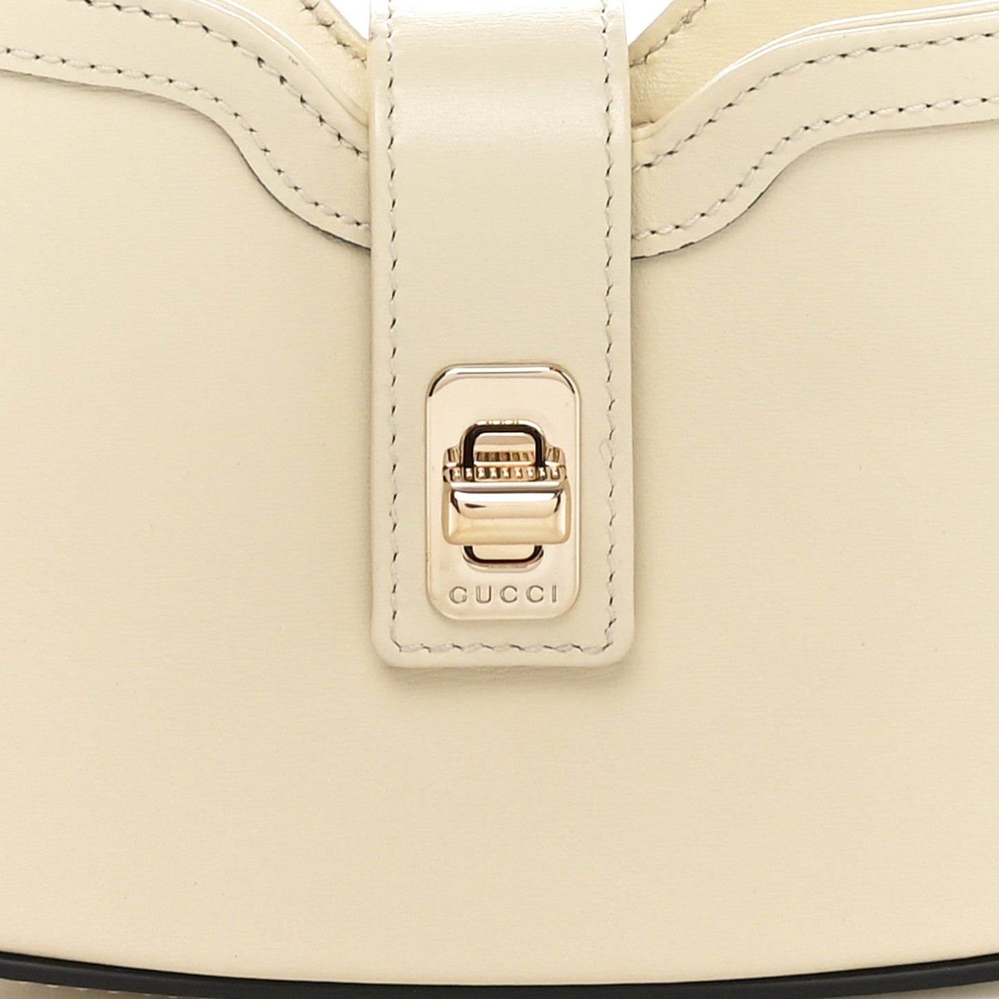 Calfskin Mini Moon Side Shoulder Bag Ivory