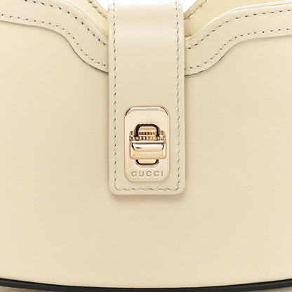 Calfskin Mini Moon Side Shoulder Bag Ivory