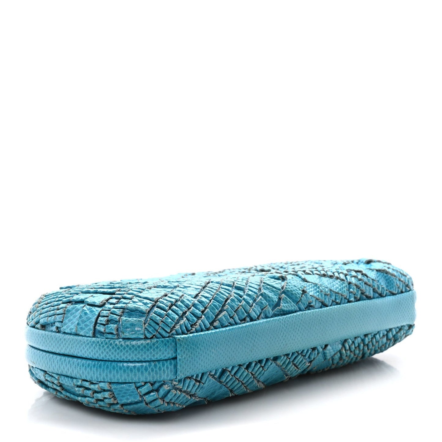 Ayers Intrecciato Karung Knot Clutch Blue