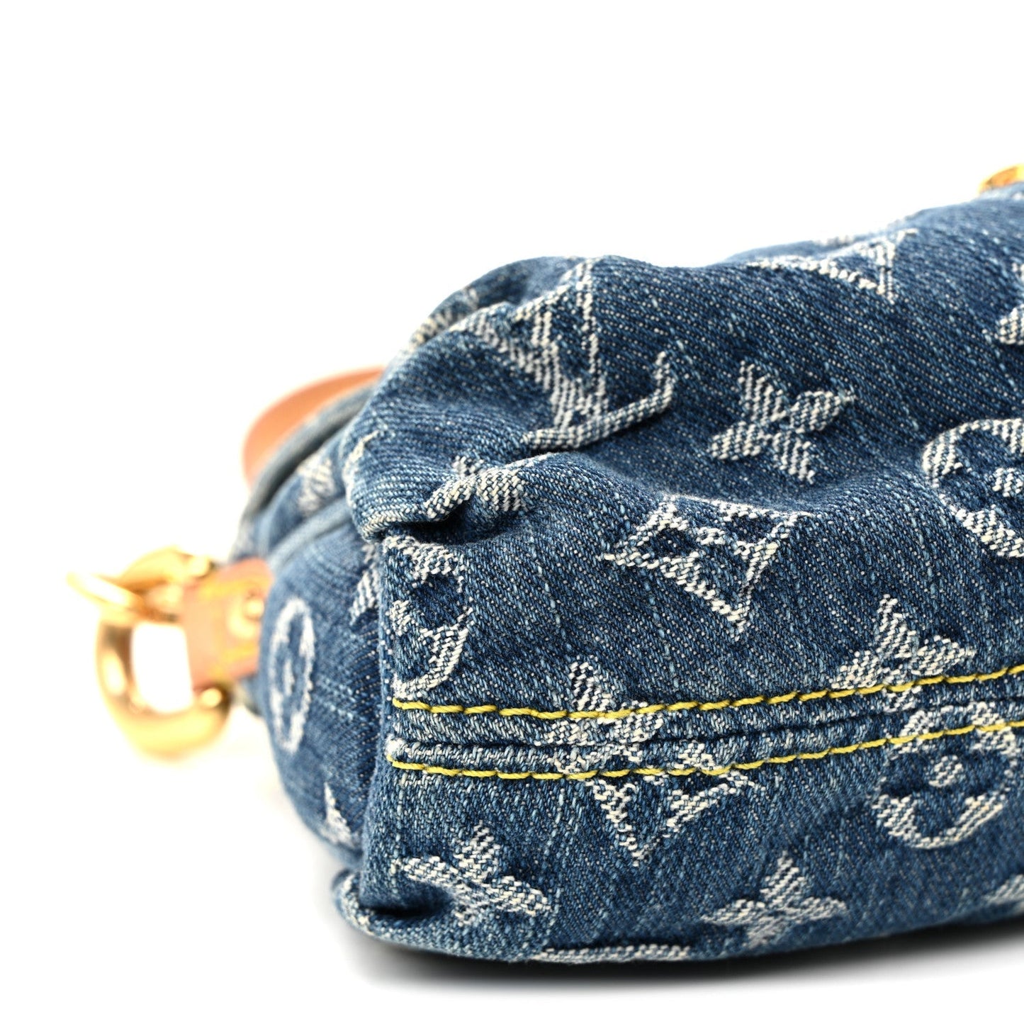 Monogram Denim Mini Pleaty Blue