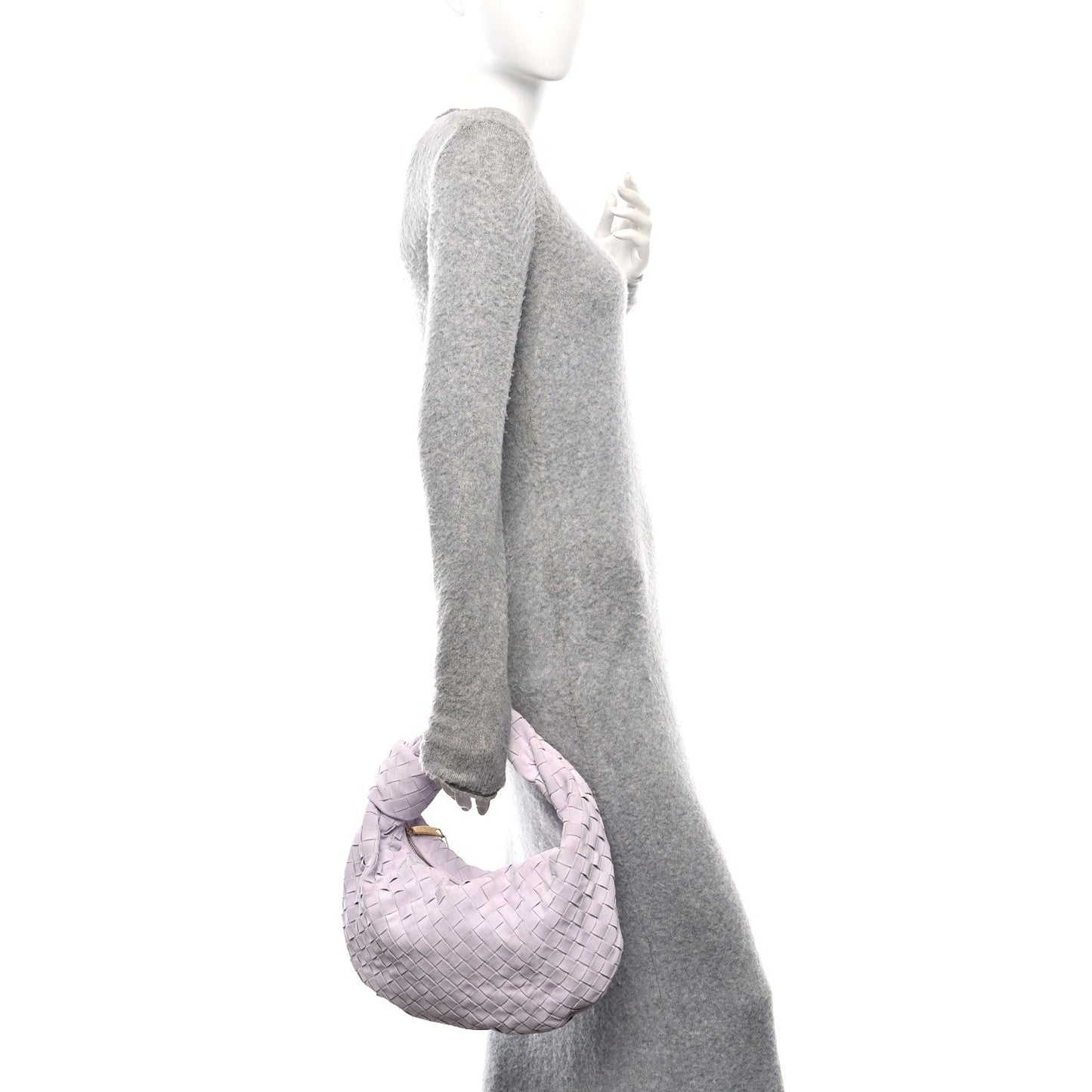 Suede Calfskin Intrecciato Teen Jodie Hobo Mirth Washed