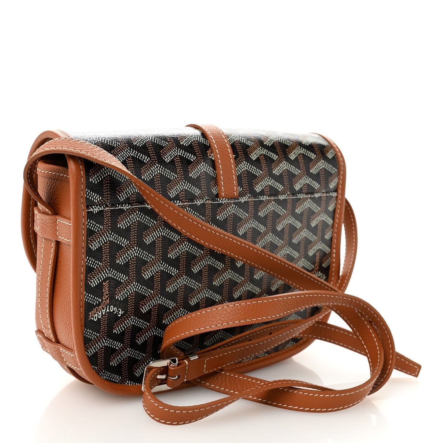 Goyardine Belvedere II PM Messenger Bag Black Gold