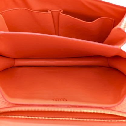 Snakeskin Classic Box Flap Orange