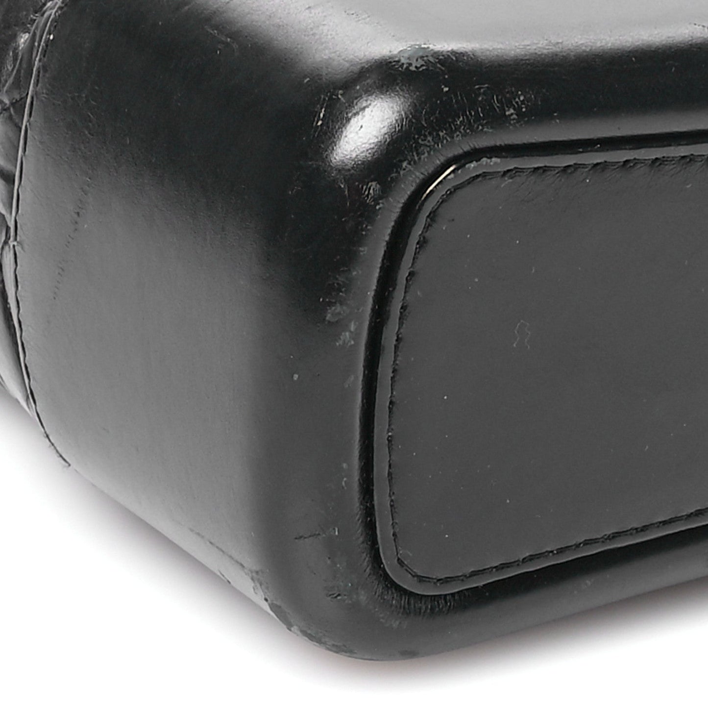 Aged Calfskin Quilted Large Gabrielle Hobo  Black