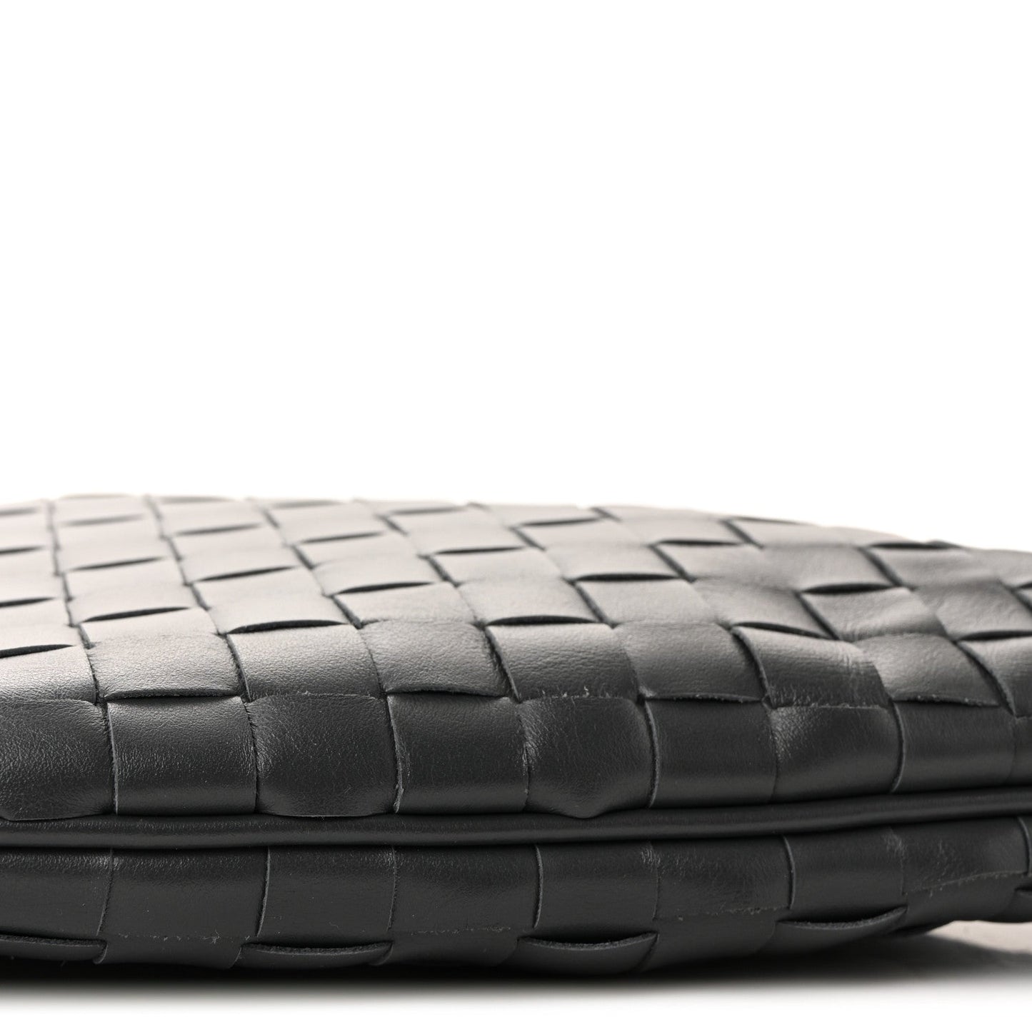 Calfskin Intrecciato Small Virgule Ardoise