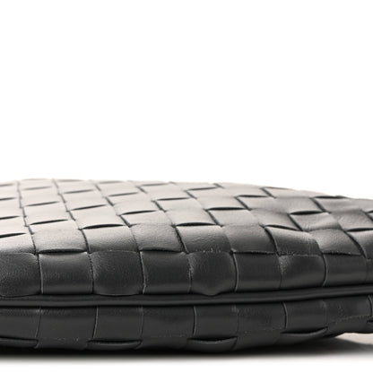 Calfskin Intrecciato Small Virgule Ardoise
