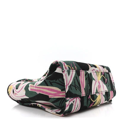 Velvet Calfskin Beaded Small Deauville Tote Pink Green Black