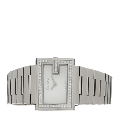 Stainless Steel Diamond Bezel Mother of Pearl 31mm 100L Quartz Watch