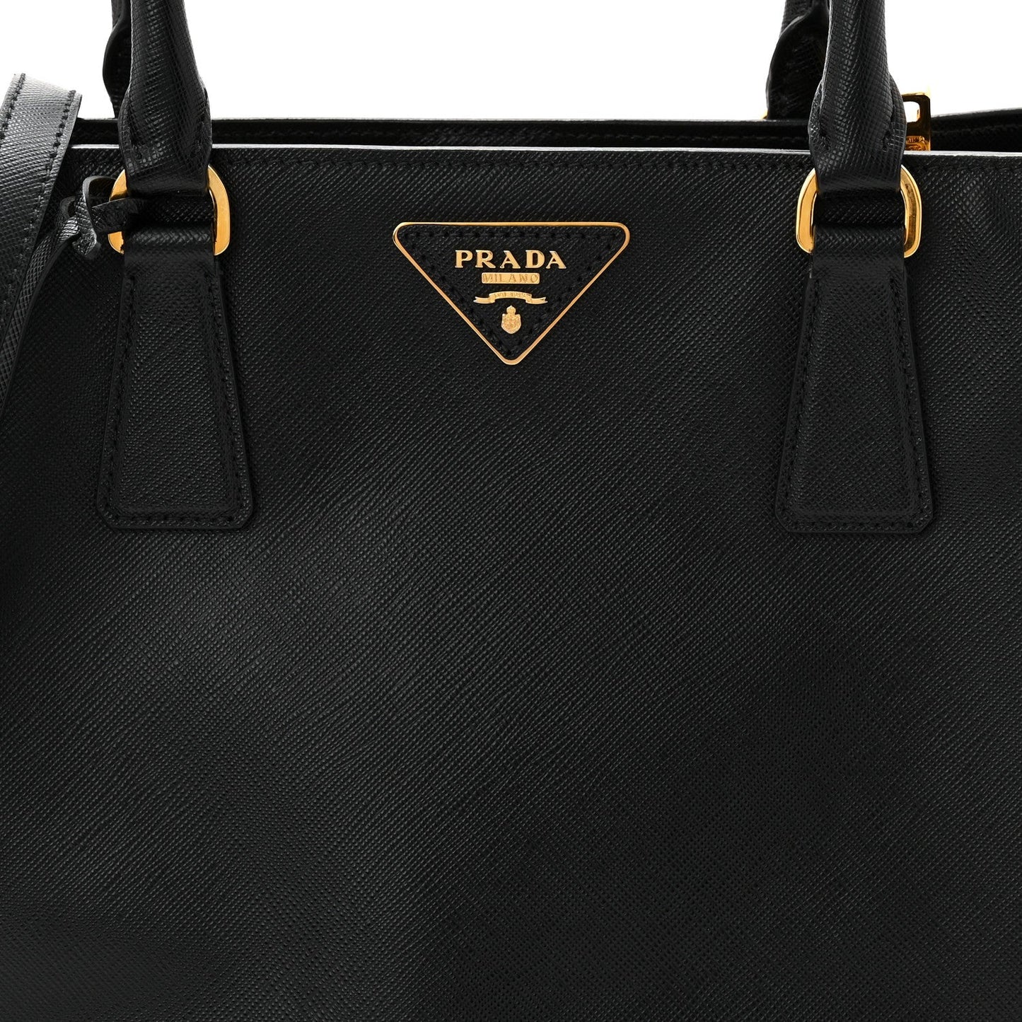 Saffiano Lux Medium Tote Black