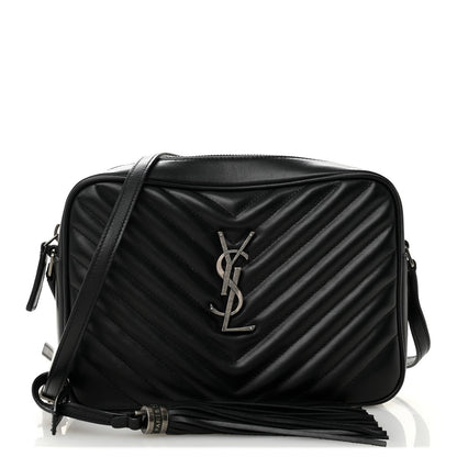 Calfskin Matelasse Monogram Lou Camera Bag Black