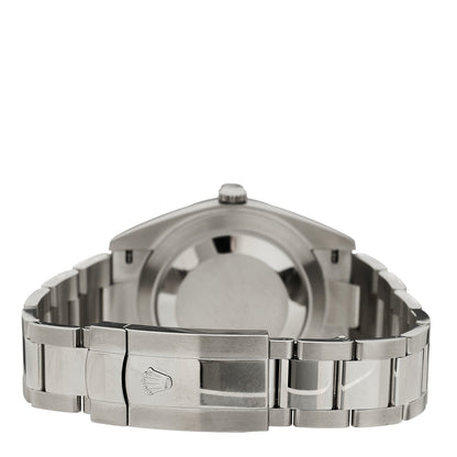 Stainless Steel 18K White Gold 41mm Oyster Perpetual Datejust Watch Black 126334