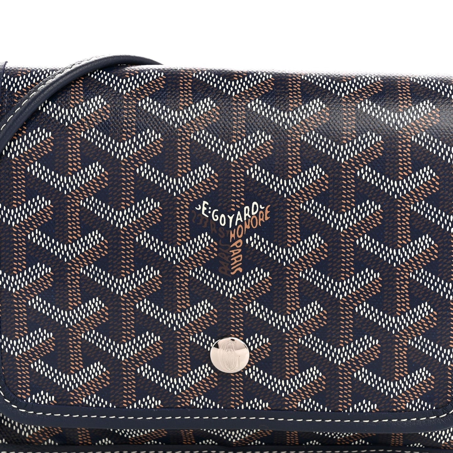 Goyardine Plumet Wallet Clutch Navy