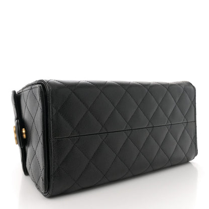 Caviar Quilted Small Chanel 25 Handbag Black