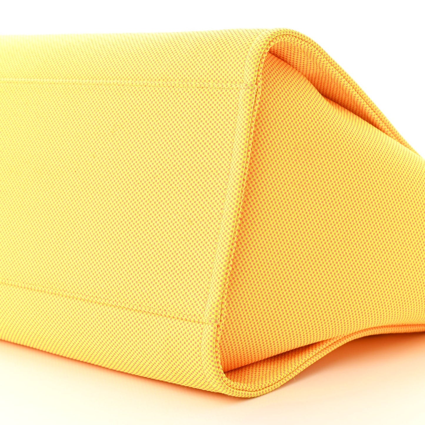 Mixed Fibers Calfskin Deauville Medium Tote Yellow Orange