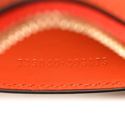 Calfskin GG Matelasse Chain Handbag Deep Orange Natural