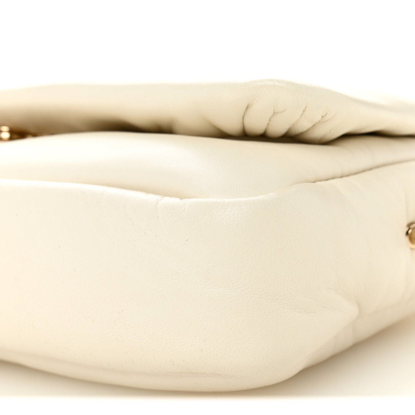 Lambskin Mini GG Milano Top Handle Shoulder Bag White