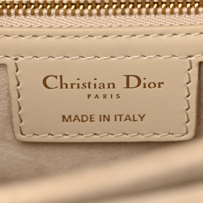 Calfskin CD Signature Flap Crossbody Caramel Beige